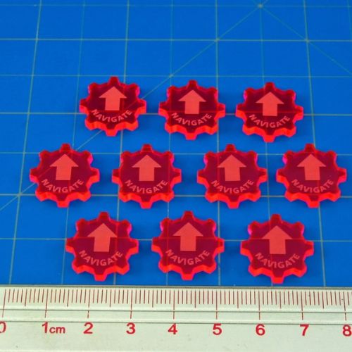 LITKO Fluorescent Pink Navigate Command Tokens Compatible with Star Wars Armada (10)